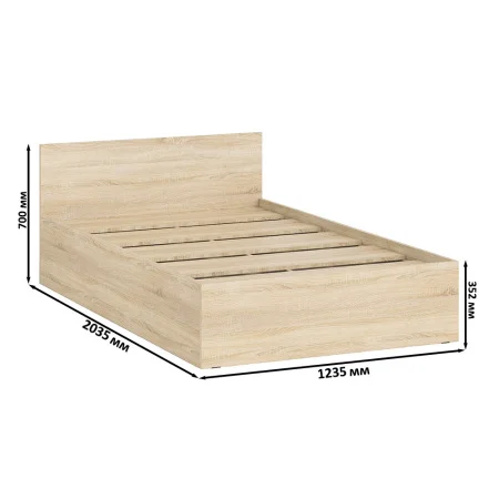 Кровать Мори 120х200 дуб сонома