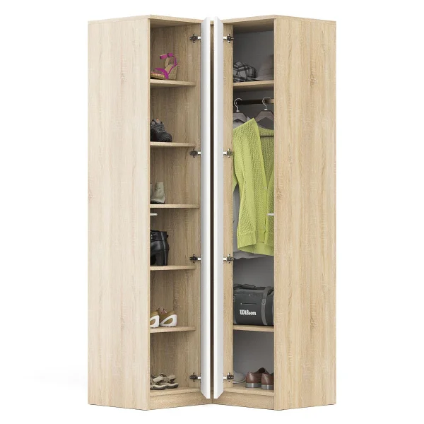 Угловой шкаф МШУ 960.1 дуб сонома/белый Угловой шкаф МШУ 960.1 дуб сонома/белый