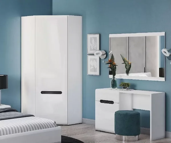 Шкаф угловой Ацтека SZFN1D/21/10 белый глянец