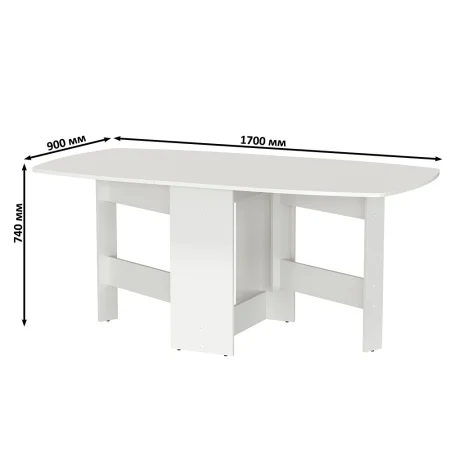 Стол-книжка раскладной 1-65 белый