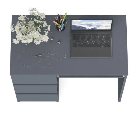Стол компьютерный три ящика МС-6 графит (левый)
