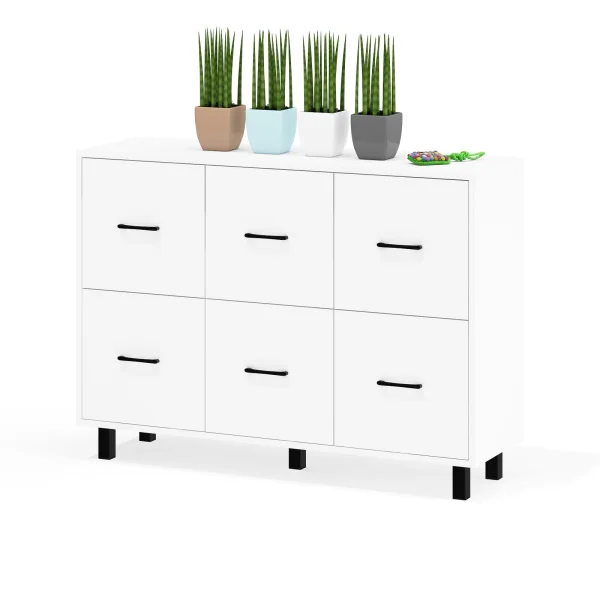 Комод 6 ящиков 127-1204 белый Комод 6 ящиков 127-1204 белый