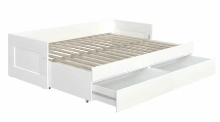 Кровать раздвижная Сириус 80х200 с ящиками белый