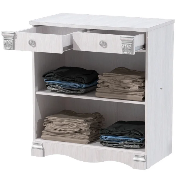 Комод-1 Ольга-1Н белый экспо/анкор светлый Комод-1 Ольга-1Н белый экспо/анкор светлый