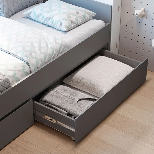 Кровать с ящиками Симпл КР-12 1,4 м графит Кровать с ящиками Симпл КР-12 1,4 м графит