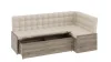 Скамья угловая Форест со спальным местом дуб сонома трюфель, кожзам бежевый