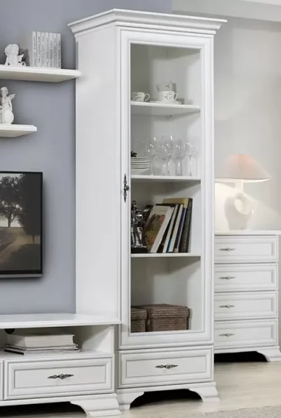 Шкаф-витрина Кентаки REG1W1S белый Шкаф-витрина Кентаки REG1W1S белый