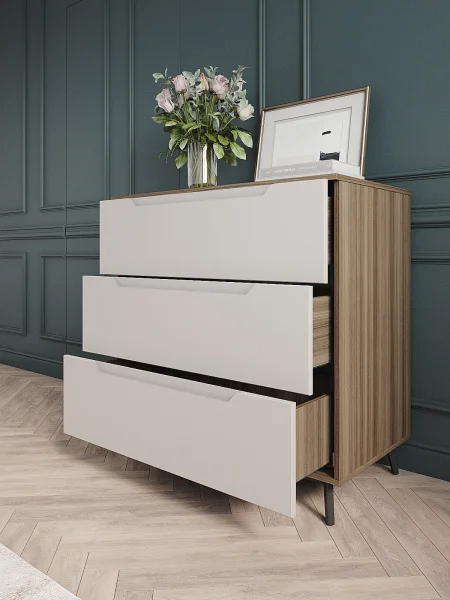 Комод Роза 900 орех франклин/бежевый софт тренто Комод Роза 900 орех франклин/бежевый софт тренто