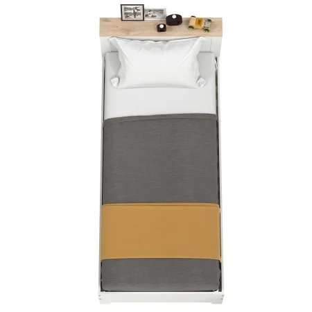 Кровать Джастин 11.54 белый шагрень/дуб белый