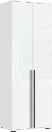 Шкаф 2-х створчатый Норд 800 белый/белый глянец
