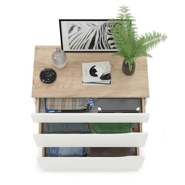 Комод Муссон 13.97 белый/дуб эндгрейн элегантный Комод Муссон 13.97 белый/дуб эндгрейн элегантный