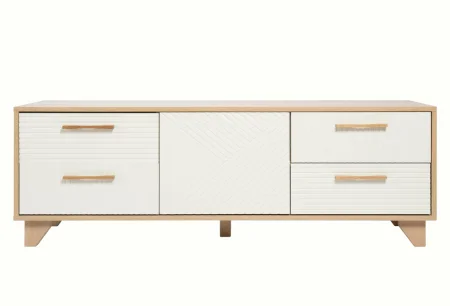 Тумба под ТВ со створкой Копенгаген дуб сонома/белый матовый