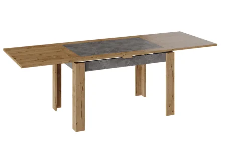 Стол раздвижной Хьюстон тип 4 дуб вотан/моод темный Стол раздвижной Хьюстон тип 4 дуб вотан/моод темный