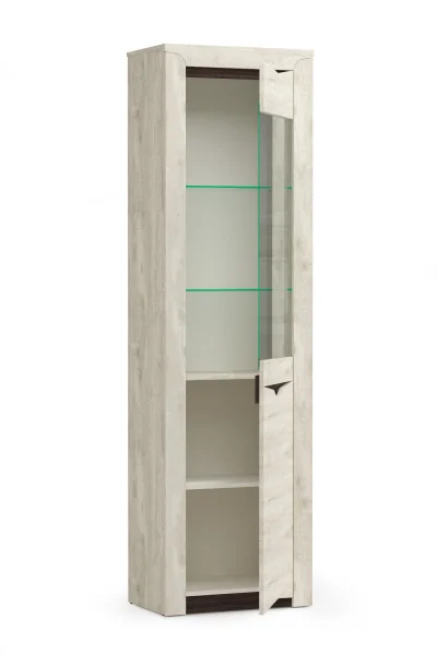 Шкаф-пенал 33.14-01 Лючия бетон пайн белый