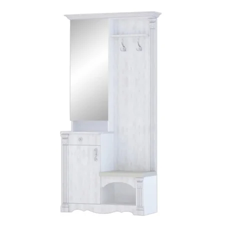 Прихожая Саша-15 белый/анкор светлый Прихожая Саша-15 белый/анкор светлый