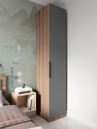 Шкаф Роза 450 орех франклин/графит скин ройс