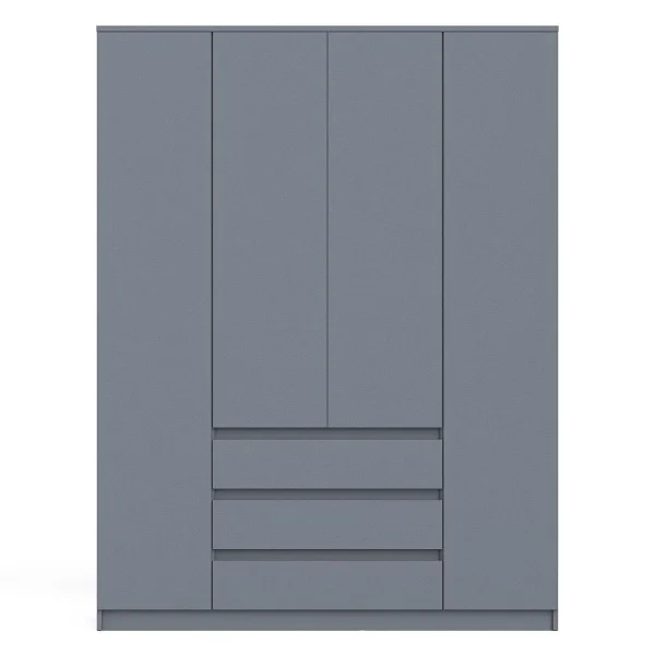 Шкаф с тремя ящиками и четырьмя дверками МШ 1600.1 графит