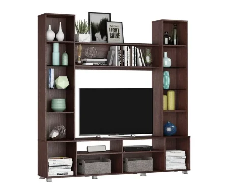 Стенка Моника венге/белый глянец