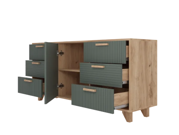 Комод Ньерд 1500 дуб вотан/можжевельник Комод Ньерд 1500 дуб вотан/можжевельник