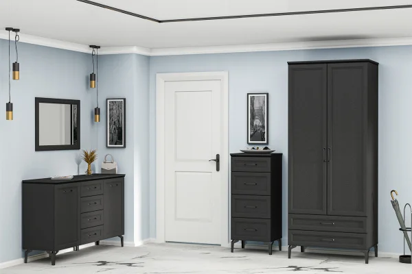 Шкаф Шарм ШК-2 антрацит/рамка