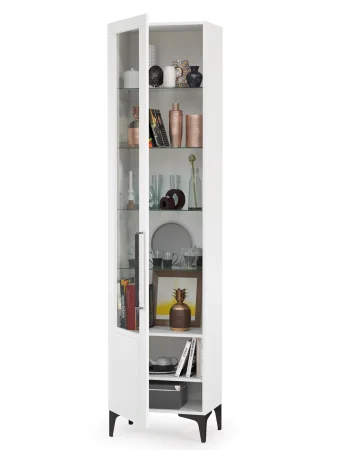 Шкаф-пенал Валенсия 13.218 белый шагрень