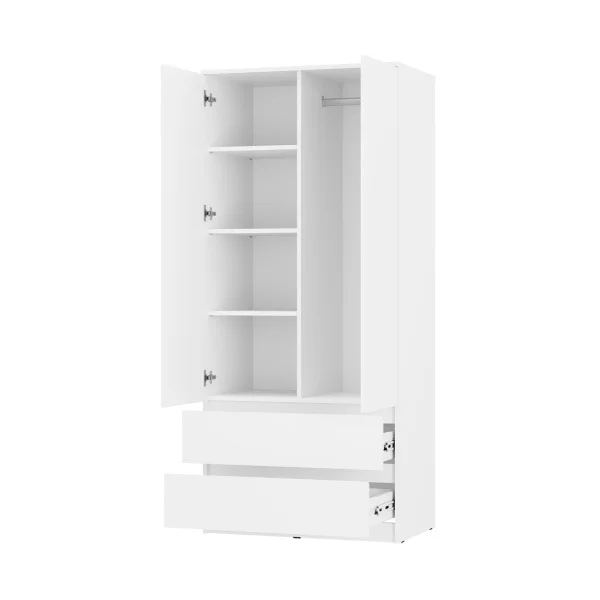 Шкаф 2-х створчатый Симпл ШК-03 белый