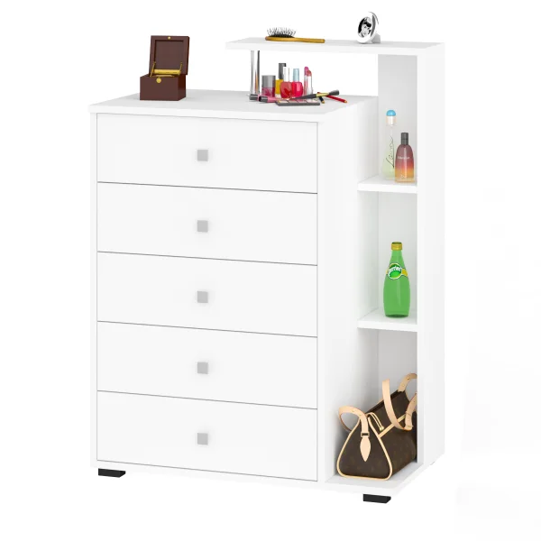 Комод Камелия 5 ящиков белый Комод Камелия 5 ящиков белый