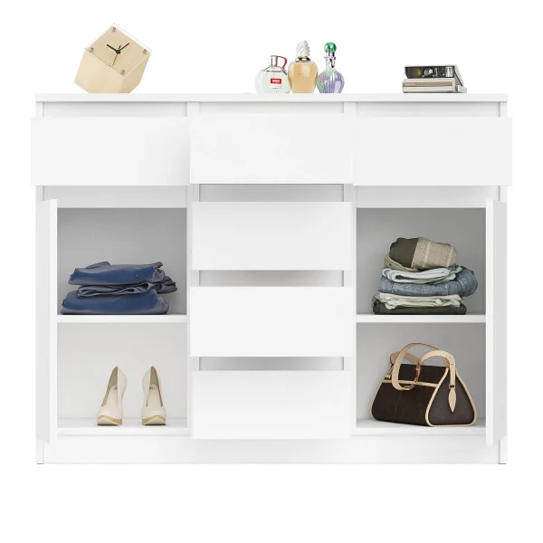 Комод с ящиками и дверками МК 1200.4 белый Комод с ящиками и дверками МК 1200.4 белый