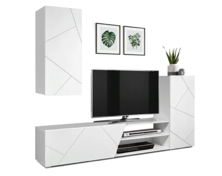 Стенка Прага-6 белый/софт белый