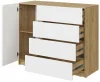 Комод Бостон КМ-001 дуб крафт золотой/белый глянец