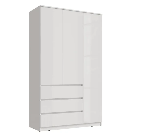 Шкаф Челси 1200 белый/белый глянец