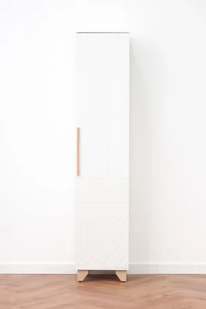 Пенал Копенгаген со створкой белый/белый матовый