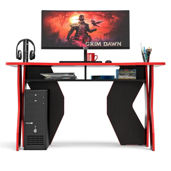 Стол компьютерный СК-5 (1400) венге/кромка красная