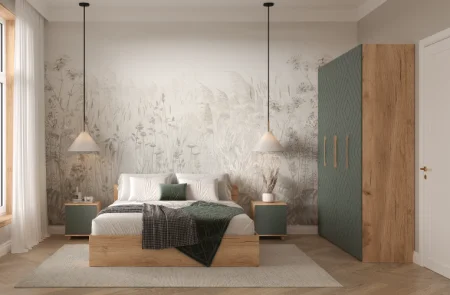 Тумба прикроватная Ньерд 1 створка дуб вотан/можжевельник