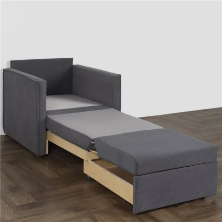 Кресло-кровать Куба 600 темно-серый (велюр Confetti №21)
