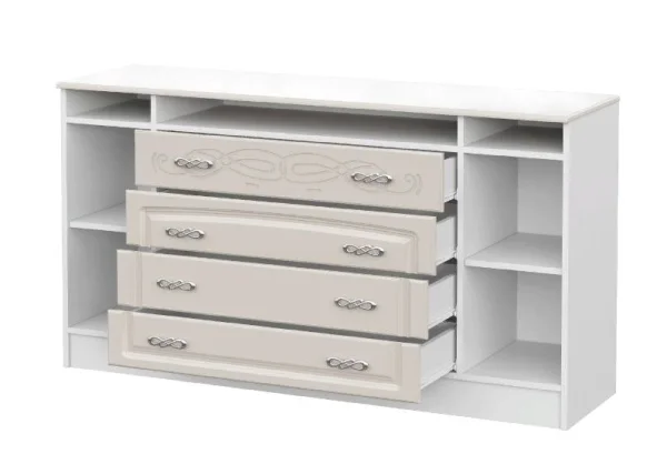 Комод Венеция КМ-01 белый/жемчуг Комод Венеция КМ-01 белый/жемчуг