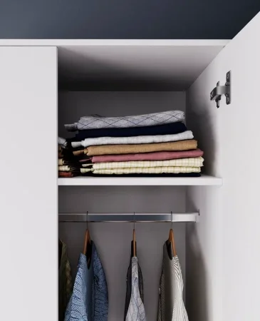 Шкаф двухдверный Мори МШ 800.1 белый