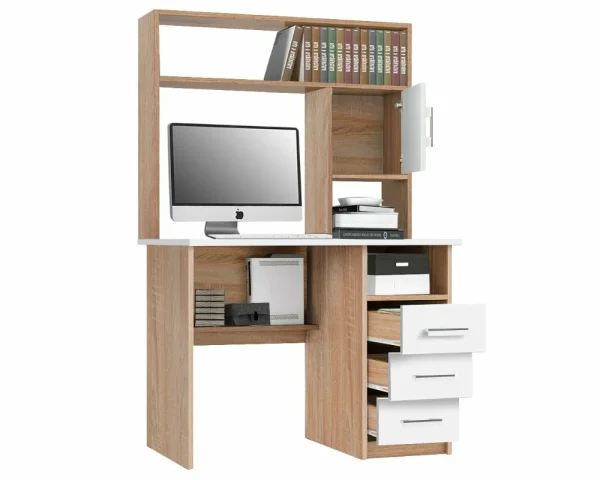 Компьютерный стол СК-9 дуб сонома/белый