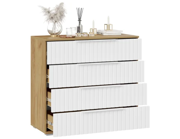 Комод Хилтон дуб крафт золотой/белый матовый Комод Хилтон дуб крафт золотой/белый матовый