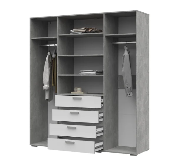 Спальный гарнитур Денвер ателье светлый/белый Спальный гарнитур Денвер ателье светлый/белый