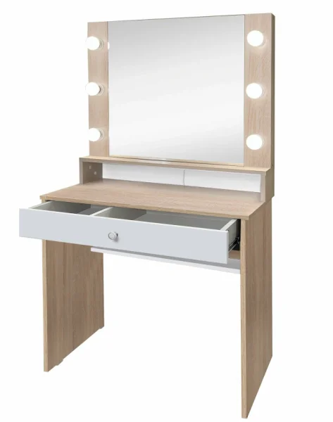 Туалетный столик №7 дуб сонома/белый