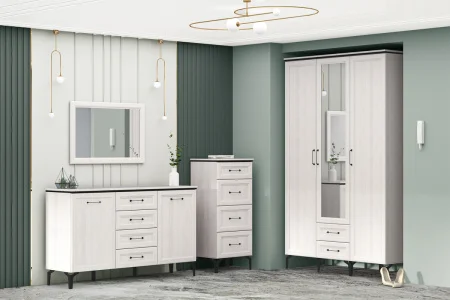 Шкаф Шарм ШК-3 ясень анкор светлый/рамка