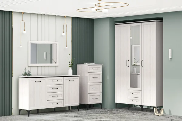 Шкаф Шарм ШК-3 ясень анкор светлый/рамка