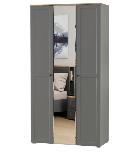 Шкаф для одежды Остин 13.336.03 серый графит/дуб крафт золотой