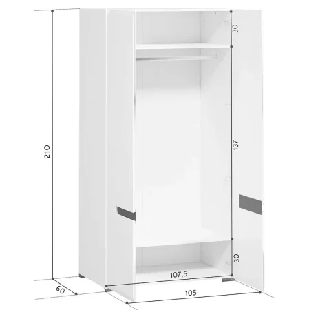 Шкаф Ацтека SZF2D/21/11 белый глянец Шкаф Ацтека SZF2D/21/11 белый глянец