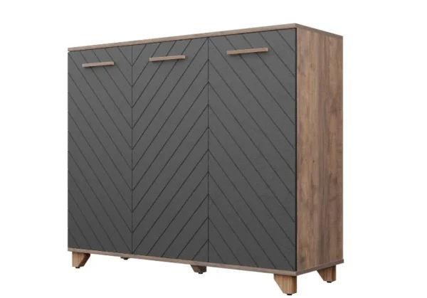 Комод Стокгольм дуб самдал/серый графит Комод Стокгольм дуб самдал/серый графит