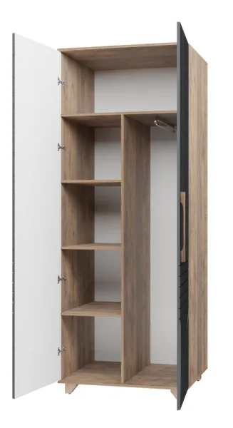 Шкаф 2-х створчатый Копенгаген дуб самдал/серый графит