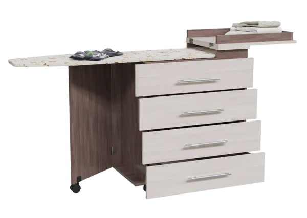 Комод с гладильной доской 4-44300 бодега тёмный/бодега светлый Комод с гладильной доской 4-44300 бодега тёмный/бодега светлый