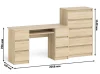 Комплект стол компьютерный МС-2 + Комод 700.5 дуб сонома