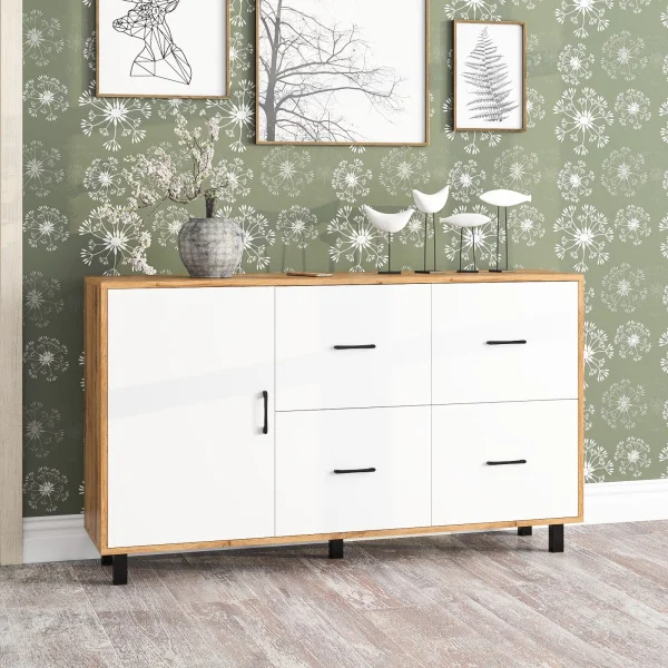 Комод 125-1504 дуб вотан/белый Комод 125-1504 дуб вотан/белый